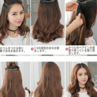 新品未使用　エクステウィッグ　ワンタッチロングカールの画像