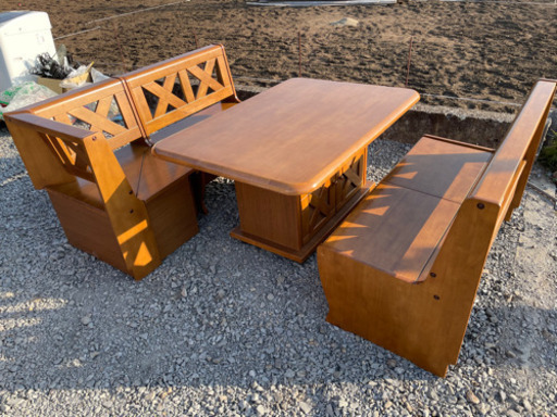 ✨ダイニングセット✨最高に使いやすい椅子型収納付き✨