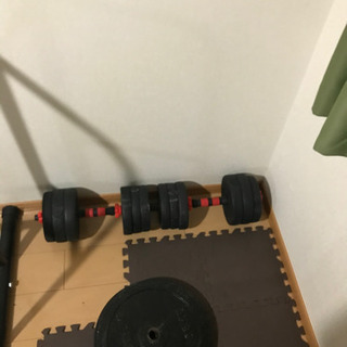 ベンチプレス、ダンベル、懸垂器