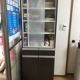 《あと1週間》食器棚ブラウン(お話中)