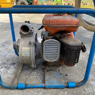 ポンプ　エンジン始動確認済み　2.7馬力　鶴見製作所　ホースセットの画像