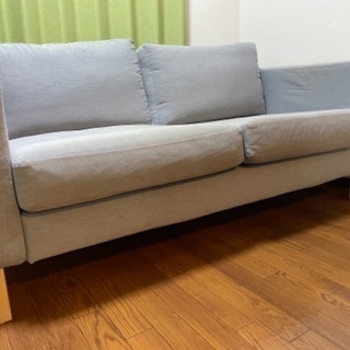 IKEA布製グレーソファ（多少使用感あり）