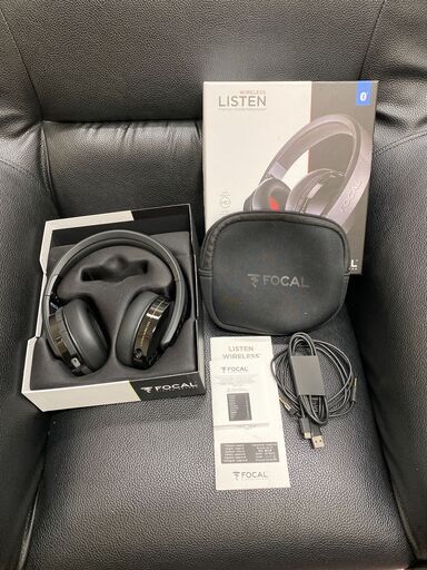 フォーカル Bluetoothヘッドフォン Listen Wireless (リッスン・ワイヤレス) 付属品完備