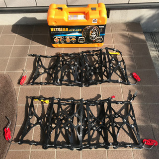 ☆冬の雪道に備えあれば　フィットで使用　簡単装着　ネットチェーン☆の画像