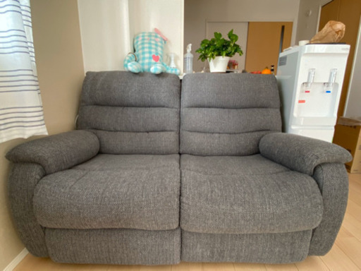 ニトリ 二人掛け電動ソファ グレー
