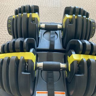中古美品 ダンベル 可変式ダンベル 24kg アジャスタブル ダンベルセット 中古 アジャスタブルダンベル 両手用 可変式ダンベル 24kg ×2個セット