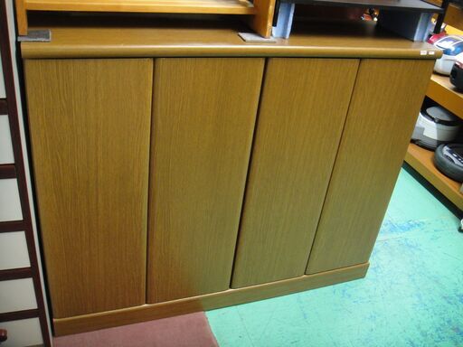 下駄箱　シューズボックス　シューズラック　プッシュ式扉　4枚扉　マグネットキャッチ式