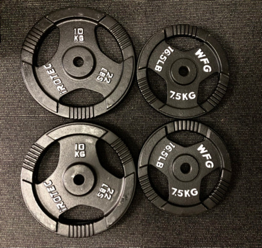 【値下げ】バーベルプレート（美品）＆バーベルシャフト一式