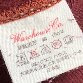 Warehouseウェアハウス　トレーナー　ワインレッド　38Mサイズ　USEDの画像