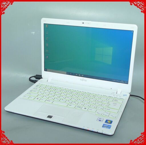 送料無料 SSD128GB 軽量モバイル ノートパソコン 中古良品 13.3型 富士通 SH54/H Core i3 4GB DVDRW 無線 カメラ Win10 Office ブラック