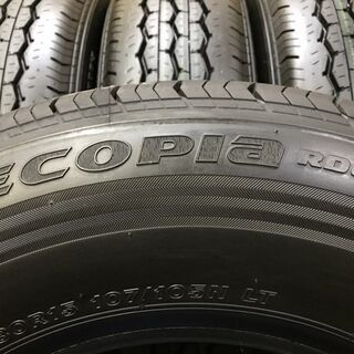 新車外し 2020年製 BS ECOPIA RD613 195/80R15 107/105N LT 15インチ 夏タイヤ 4本 ハイエース キャラバン等　(TF460) クレジットカード QR決済可能