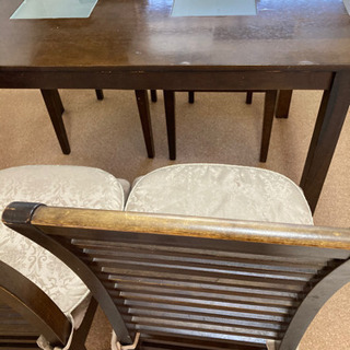 （引き取り先決定しました）ダイニングテーブルセットの画像
