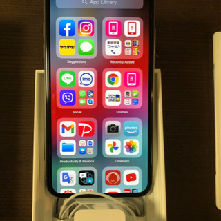 iPhoneⅩ 64GB ワイト SIMフリー (フルオリジナルアクセサリー付き)