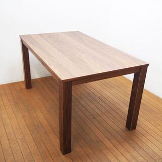 【2020年購入/美品】ダイニングテーブル ミドルブラウン 幅135×奥行80×高さ70cm (JA156)