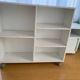 【3/26まで】キャスター付き棚　ホワイトの画像