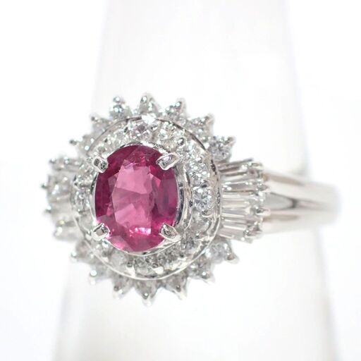 ジュエリーマキ　ルビー&ダイヤ　プラチナリング 楽天市場】ジュエリー マキ Pt850 プラチナ ピンク サファイア