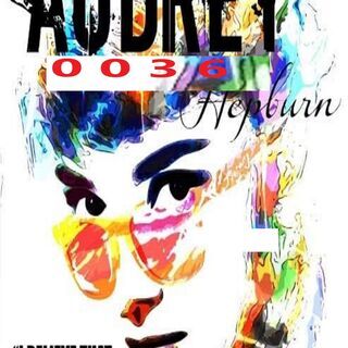 A1)オードリーヘップバーンポスター5・アルミフレーム付き・赤字出品です。