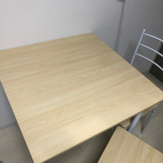 美品組み立て済 ダイニングテーブルセット2人用の画像