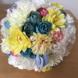 美品　特注　結婚式　ウェディングブーケ　ブートニアの画像