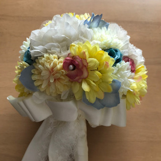 美品　特注　結婚式　ウェディングブーケ　ブートニアの画像