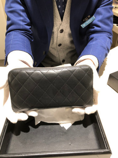 シャネル財布　マトラッセ　ラムスキン