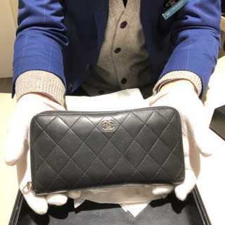 シャネル財布　マトラッセ　ラムスキンの画像