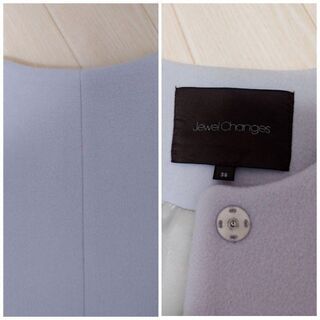 ジュエルチェンジズ　ファー付き3wayノーカラーコートの画像