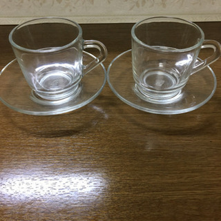 ♡ADELEX ガラス　耐熱　カップ&ソーサー♡セット