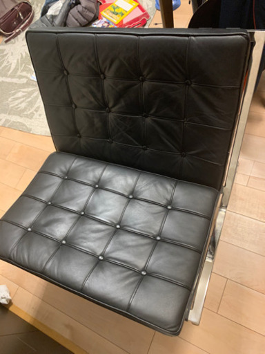 1.5人掛けソファ　レザー調