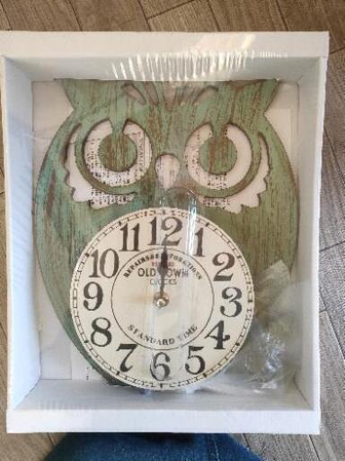 【新品】フクロウ振り子時計(お取引中)