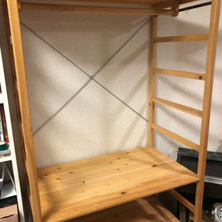 【無料】無印:パイン材ユニットシェルフ・ワードローブ【可動棚】 の画像