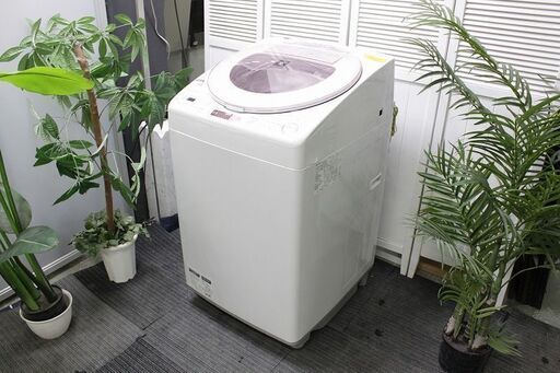 R2746) SHARP 中古シャープ　全自動洗濯乾燥機　洗濯8.0kg/乾燥4.5kg　ES-TX8A-P　ピンク系 2016年製! 洗濯機 店頭取引大歓迎♪