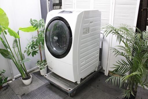 R2748) HITACHI 中古日立　ヒートリサイクル 風アイロン ビッグドラム スリム　洗濯10kg/乾燥6kg　BD-S8600L（W）ピュアホワイト 2014年製! 洗濯機 店頭取引大歓迎♪