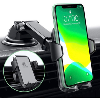 お譲り先決まりました。新品未使用、【2020年令和最新版】車載ホルダー VANMASS スマホホルダー 2in1 粘着ゲル吸盤＆エアコン吹き出し口式兼用 安定性抜群 360度回転 ワンタッチ 携帯ホルダー カー用品 エアコン 日本語取扱説明書 厚いケース/手帳型ケース対応 4-7インチ全機種対応 iPhone/Sony/Samsung/Oneplusなど機種対応(グレー)の画像