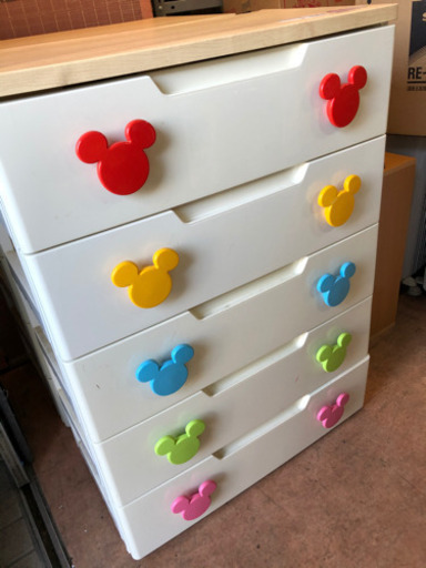 取引中取手がミッキーディズニー5段収納ケース　しげん屋