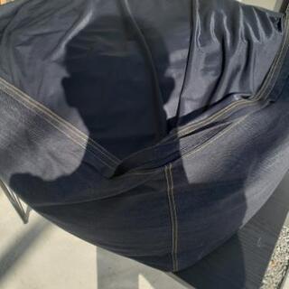 MUJI 無印良品 ビーズソファ デニム柄 の画像