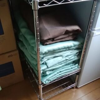 3段ユニットシェルフ金属製ワイヤーラック