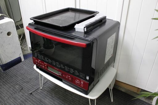 R2759) HITACHI 中古日立　スチームオーブンレンジ 31L  過熱水蒸気 ヘルシーメニュー ワイド\u0026フラット庫内　MRO-TS8　レッド 2019年製! 電子レンジ 店頭取引大歓迎♪
