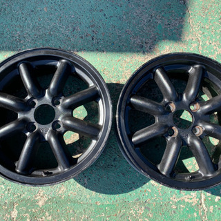 BRブラックレーシングホイール14インチ　2本　4H　PCD100　6JJ　+40　日本製