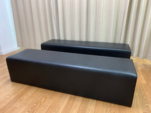 【値下げしました】ソファ レザー 皮 黒 セット可 イス 長い