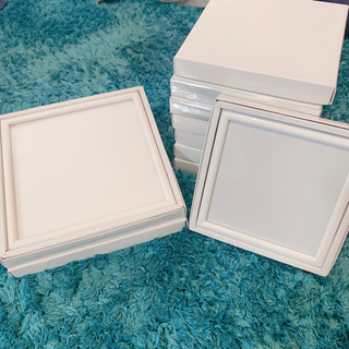 (中、小セット)白 額縁 フレーム アルミ フォト 絵