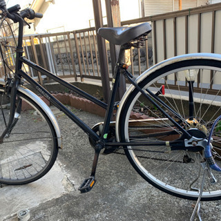 27インチ自転車、ロック、ライト付き