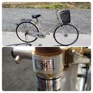 自転車     26インチ  ライト付き  シティ車   ママチャリ の画像