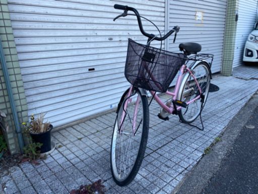 【中古自転車26インチ】ピンク　鍵新品でスペアキーあり　シンプルで美品❗️SALE中　唐崎店展示中