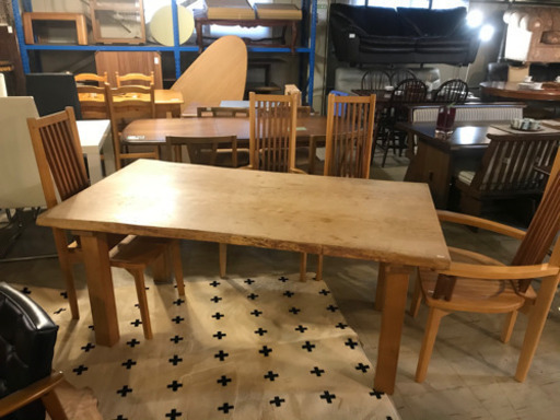 JF01630 ダイニングテーブルセット　天然木　無垢素材
