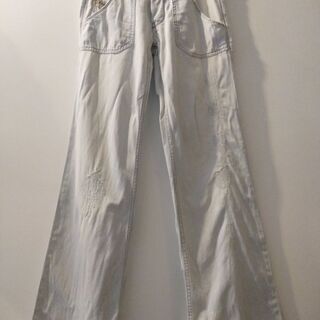 受付3/7まで☆ DIESEL ディーゼル WIRKY デニムワイドパンツ ストライプ ライトブルー 27の画像