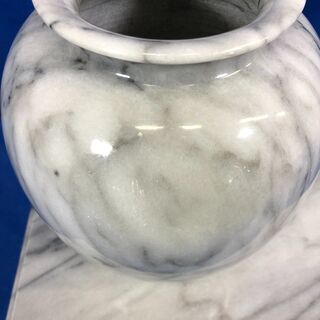 大理石 花瓶 台座付き【管理KRK353】の画像