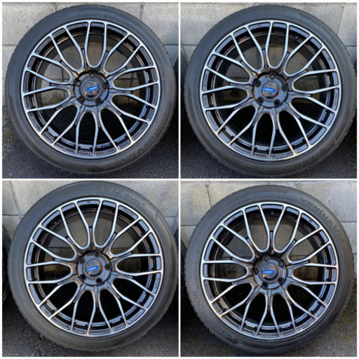 【美品】レイズ グラムライツ 57CNA 19inch 9.5分山タイヤセット