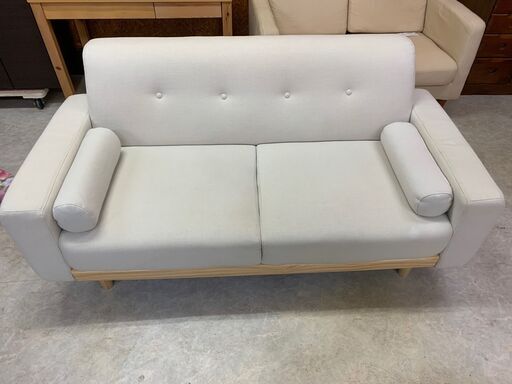 2Pソファ★家具 シンプル ローソファ 脚付き