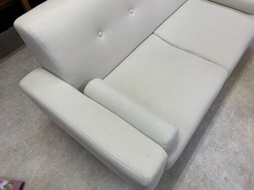 2Pソファ★家具 シンプル ローソファ 脚付き
